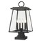 Z-Lite Broughton Outdoor Pier Mounted Fixture, 4-Light, 12.5 In.W x 24.25 In.H, Black/Clear Beveled 521PHBS-SQPM-BK - alternate 1